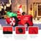 Glitzhome® 11ft. Lighted Inflatable Santa on Tractor Décor